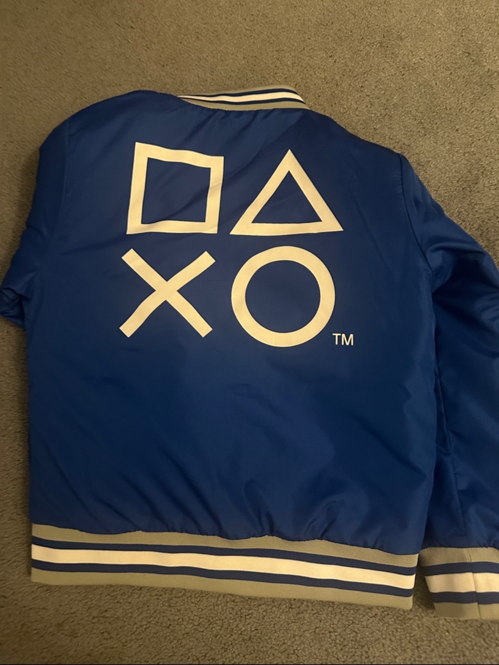 Sony Blue PlayStation Kids Bomber Jacket with White Logo - Picture 3 of 4